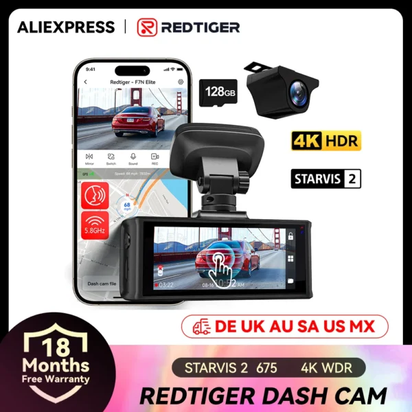 REDTIGER F7N 4K Dual Dashcam