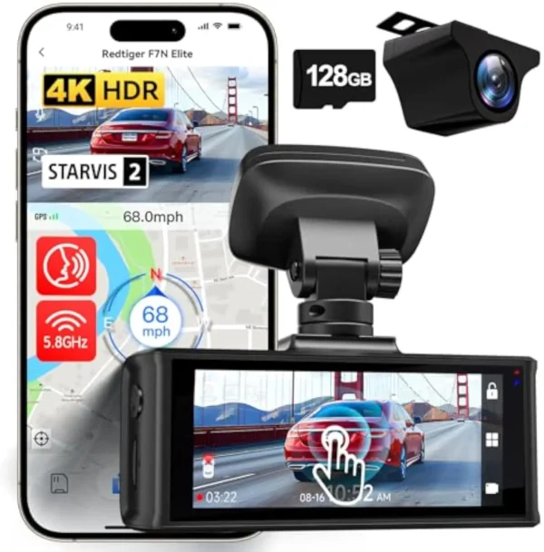 REDTIGER F7N Dashcam Vorne & Hinten