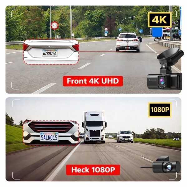 REDTIGER F7N Dashcam Vorne & Hinten