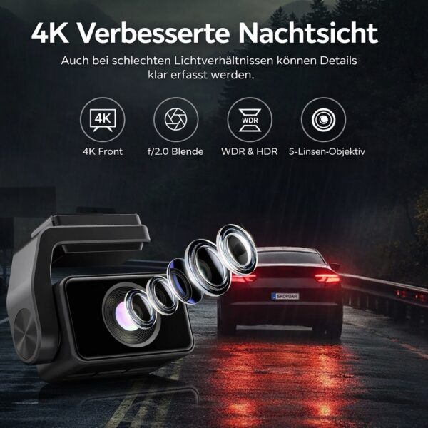 REDTIGER A4 Dashcam Vorne & Hinten